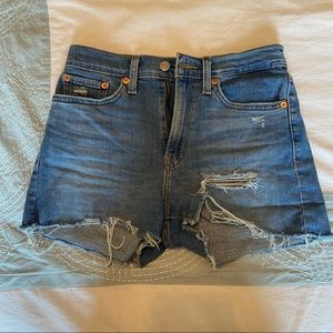 Levis high rise shorts